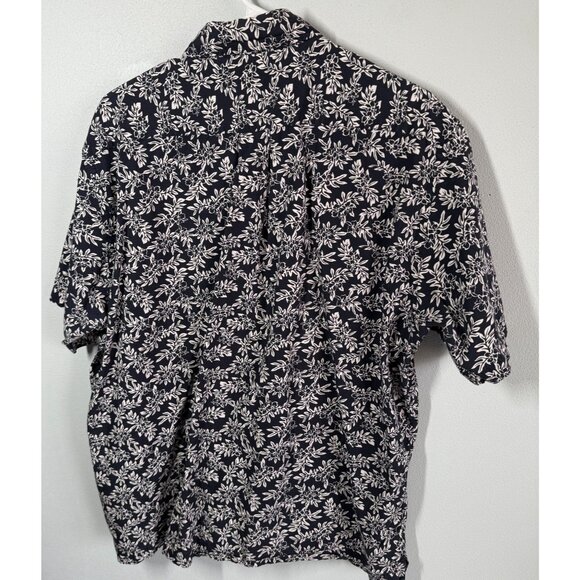 Brooks Brothers 346 Mens Hawaiian Floral Button Down Shirt Large Blue/White - Picture 2 of 9